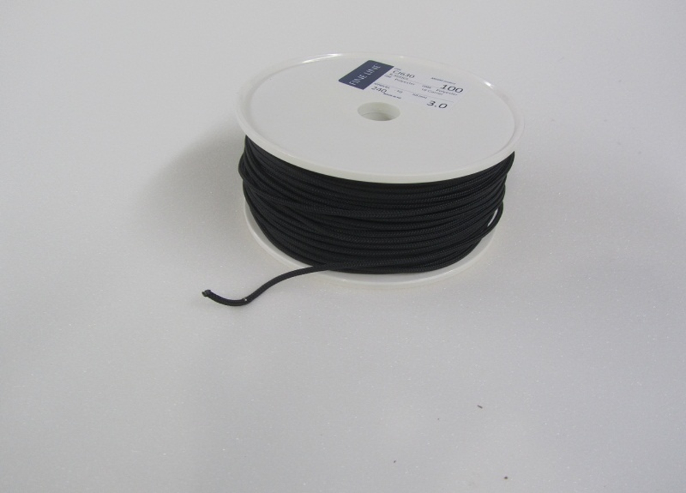 Polyester Cord 3mm x 100m Black - Motor Body Hardware, Automotive