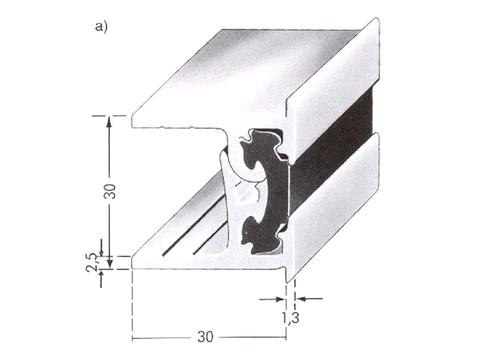 gallery image of Happich continuous hinge. Lower Hinge Profile 5m