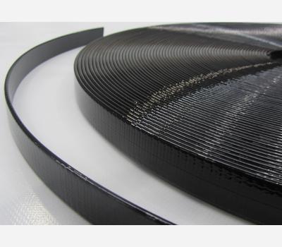 image of Webtex® Plastic Coated Harness Webbing 25mm Black 50m Roll Only