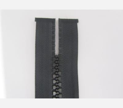 image of Lenzip Molded 10 Open Ended Zip 70cm Black with Single Auto Locking Black Plastic Slider