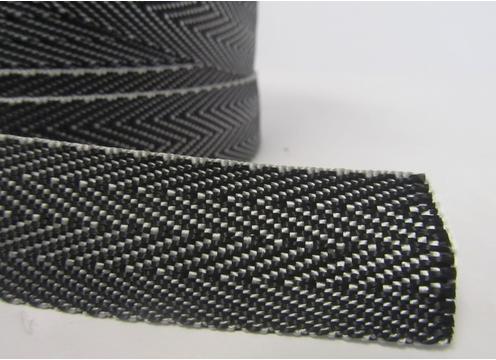 product image for Webtex® UV Elite Polypropylene Binding 25mm Black/Silver 100m Spool only