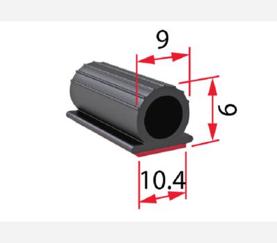 image of Self Adhesive Thermoplastic Rubber Seal 10.4mm x 9mm Diameter Bulb (50 or 5m)