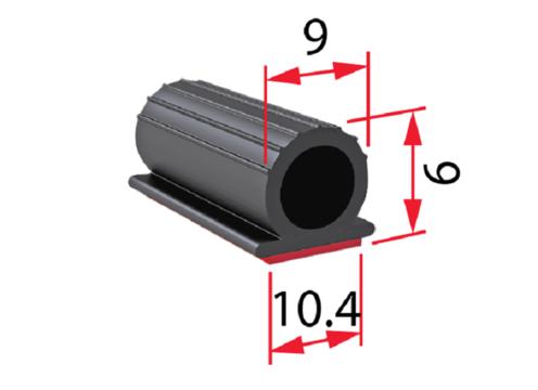 product image for Self Adhesive Thermoplastic Rubber Seal 10.4mm x 9mm Diameter Bulb (50 or 5m)