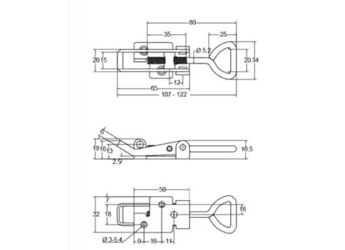 gallery image of Over Centre Fastener 702 Series Locking ZP