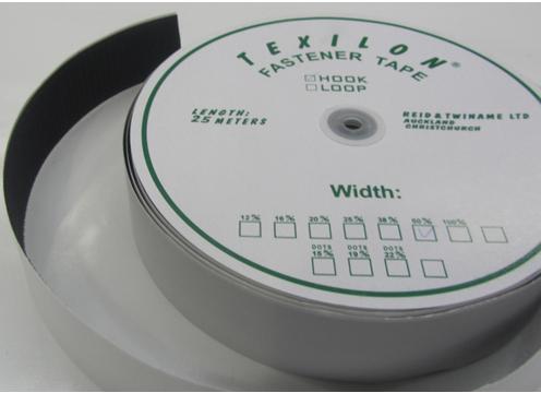 product image for Texilon® Pressure Sensitive Tape Hook 25mm Black 25m Roll